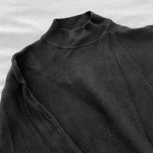 Zara ribbed turtleneck balloon-sleeve sweater